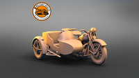 Harley Davidson EL with side car - Image 1