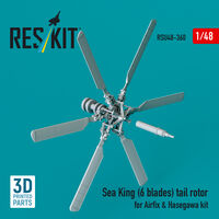 Sea King (6 Blades) Tail Rotor For Airfix & Hasegawa Kit (3D Printed) - Image 1