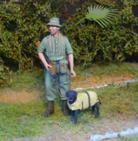 Soldier w Mine Dog - Image 1